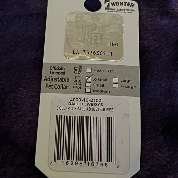 BRAND NEW OFFICIALLY LICENSED NFL DALLAS COWBOYS EXTRA SMALL PET COLLAR CTM7 - Picture 5 of 6